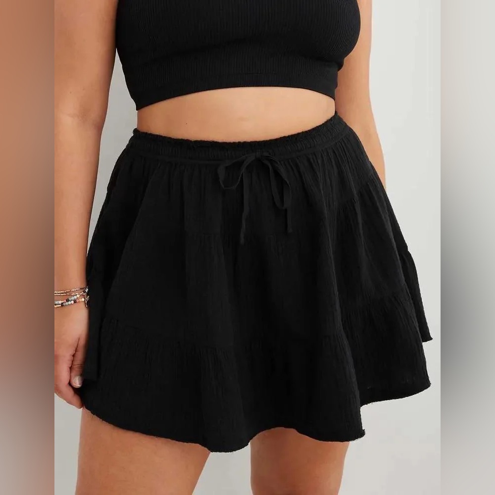 🖤 NWT Aerie Pool to Party Black Women's Skirt M 🖤